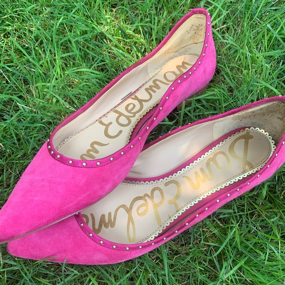 Sam Edelman Shoes - EUC Sam Edelman Pink Suede Flats